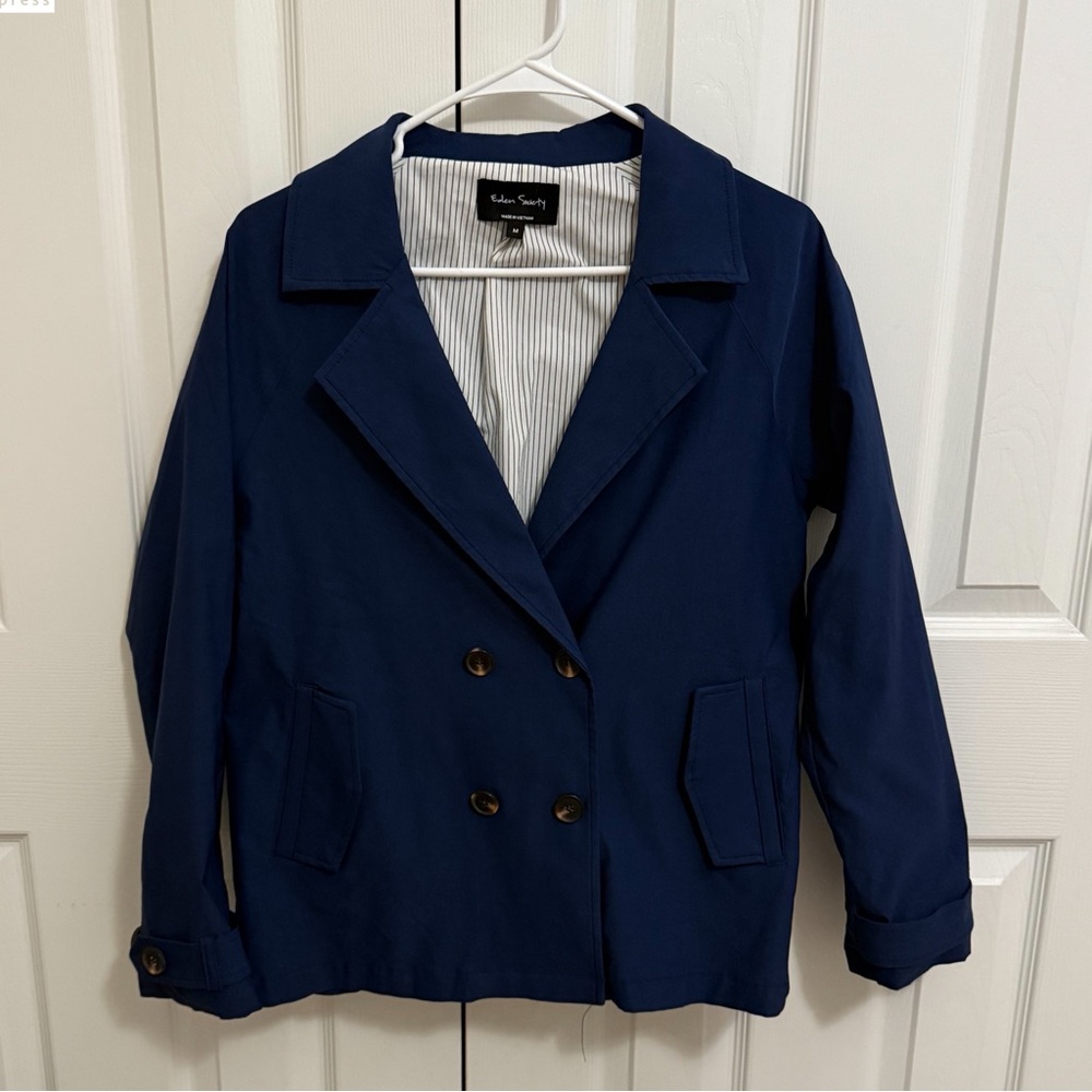 Eden Society Navy Blazer Style Jacket Size M